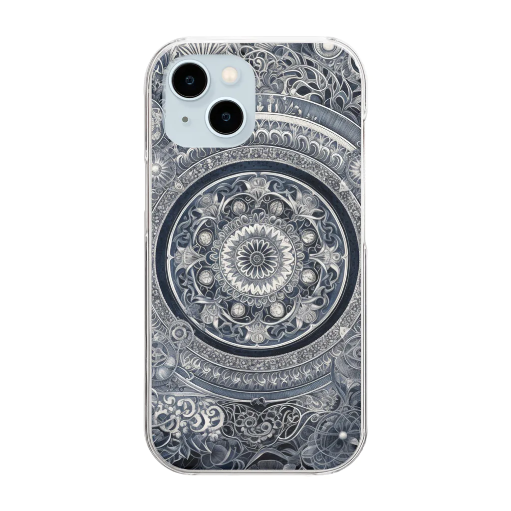 癒し屋（iyashiya）のMeditation circle Clear Smartphone Case