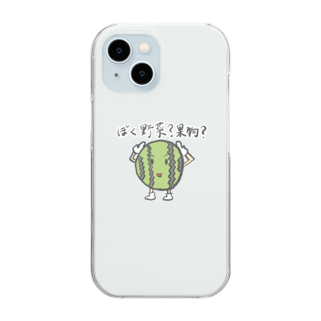 oroninet_subのすいか Clear Smartphone Case