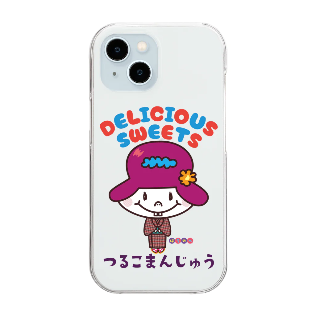 ドレメヒロコのつるこまんじゅう Clear Smartphone Case