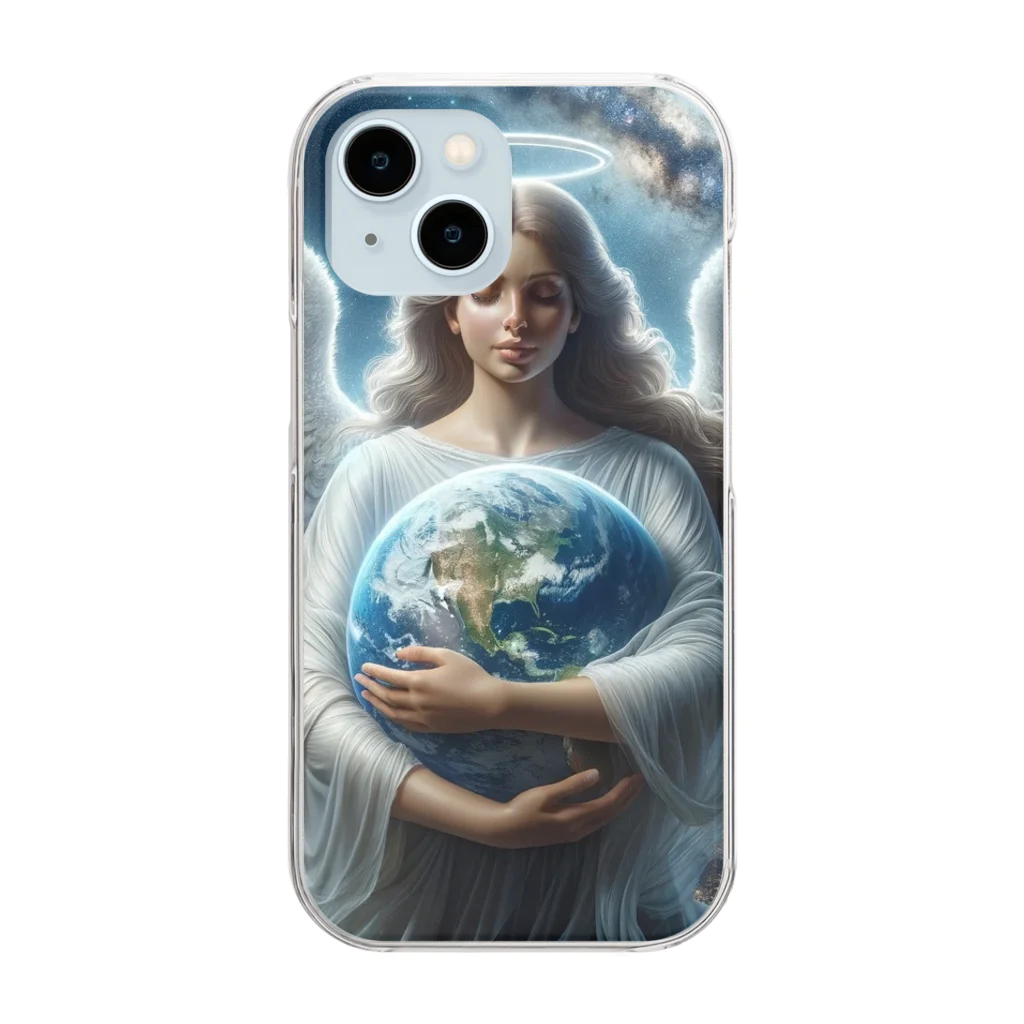 Go_the_world_の天使 Clear Smartphone Case