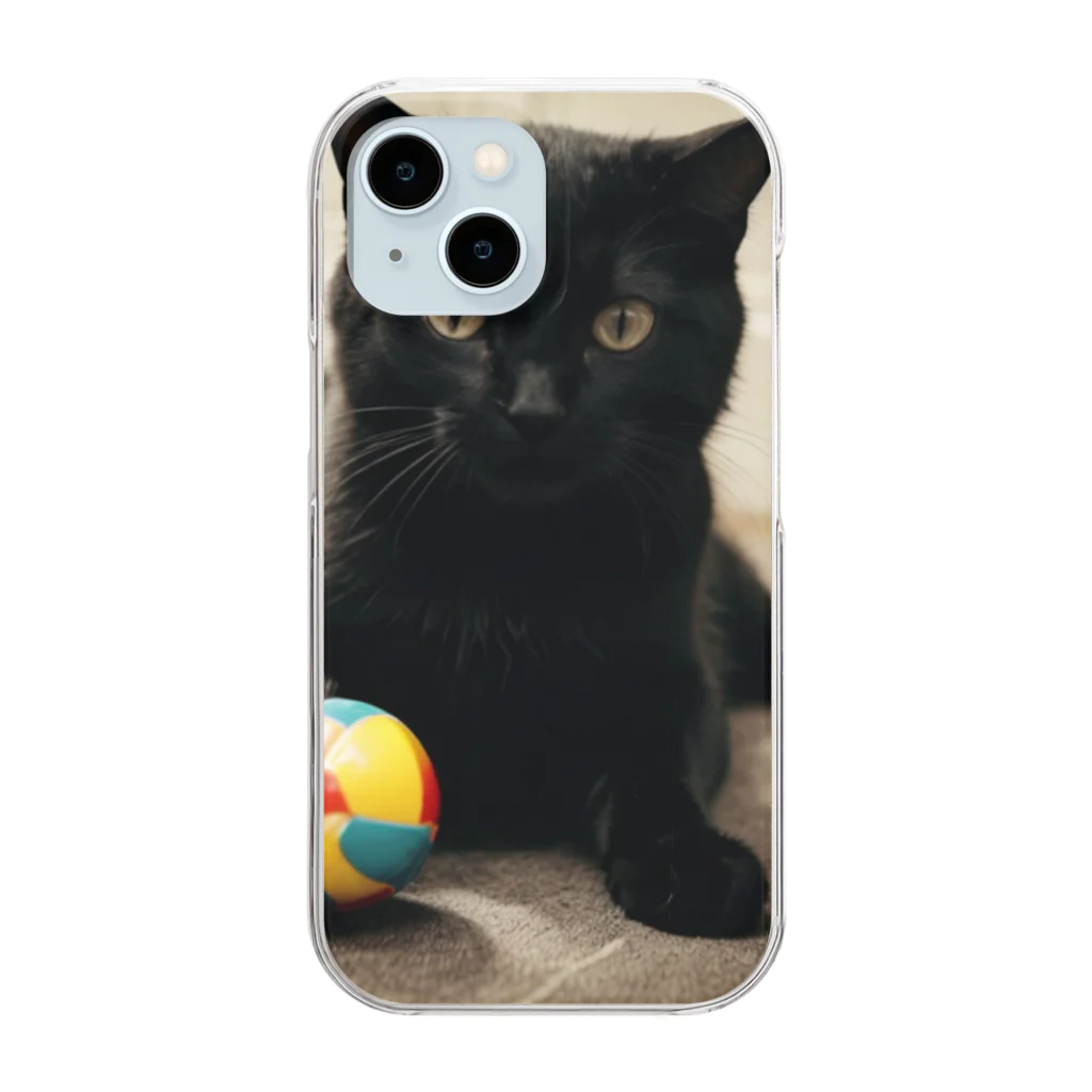 LittleHorseの遊ぶ猫 Clear Smartphone Case