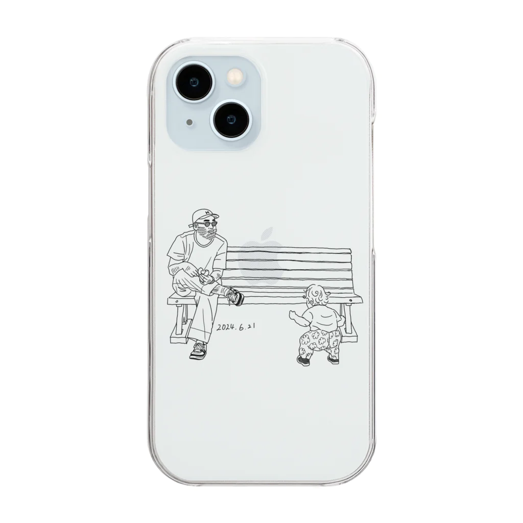 mnc_shopの坊主くんと赤ちゃん Clear Smartphone Case