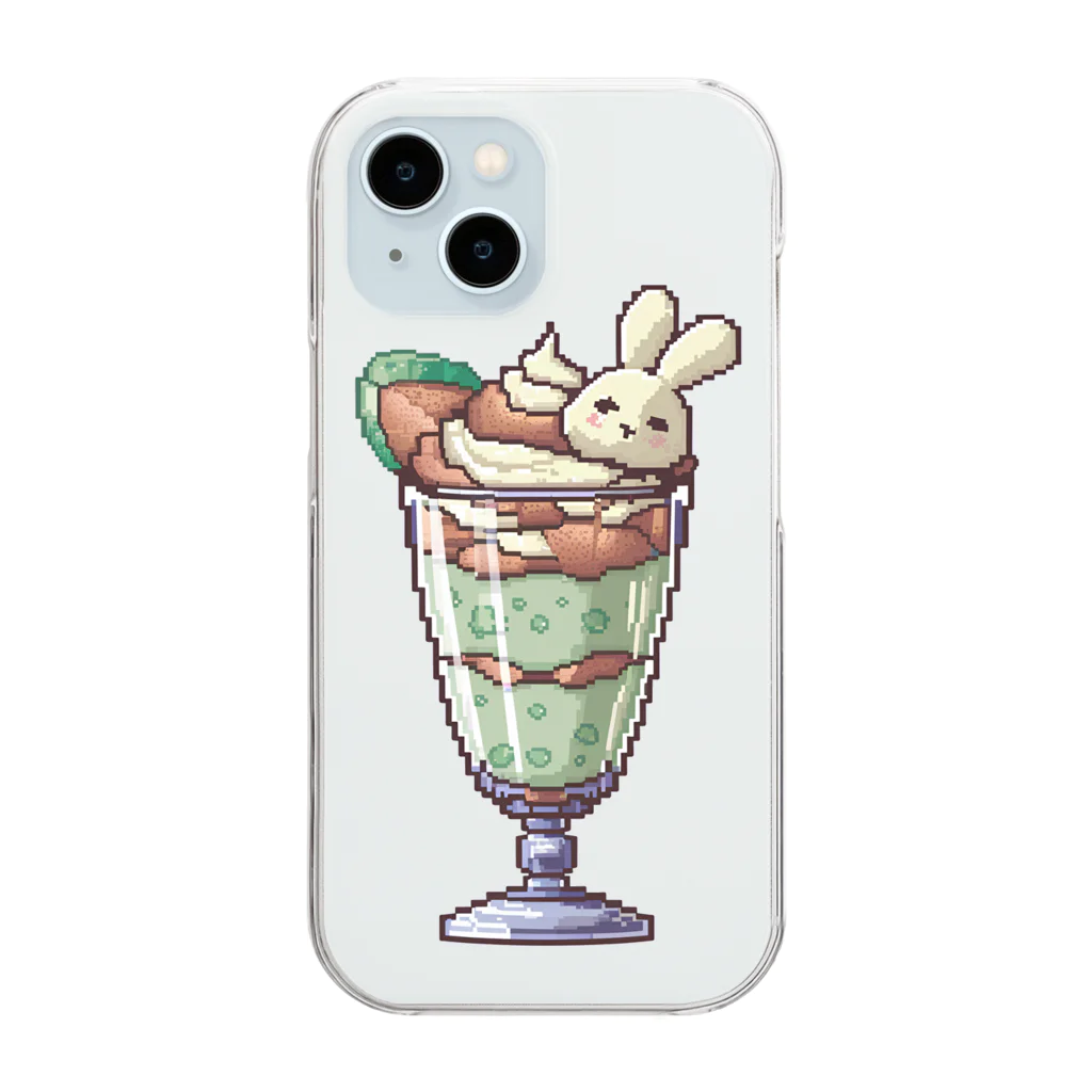 Msks-328772のうさうさぱふぇ　メロン味 Clear Smartphone Case