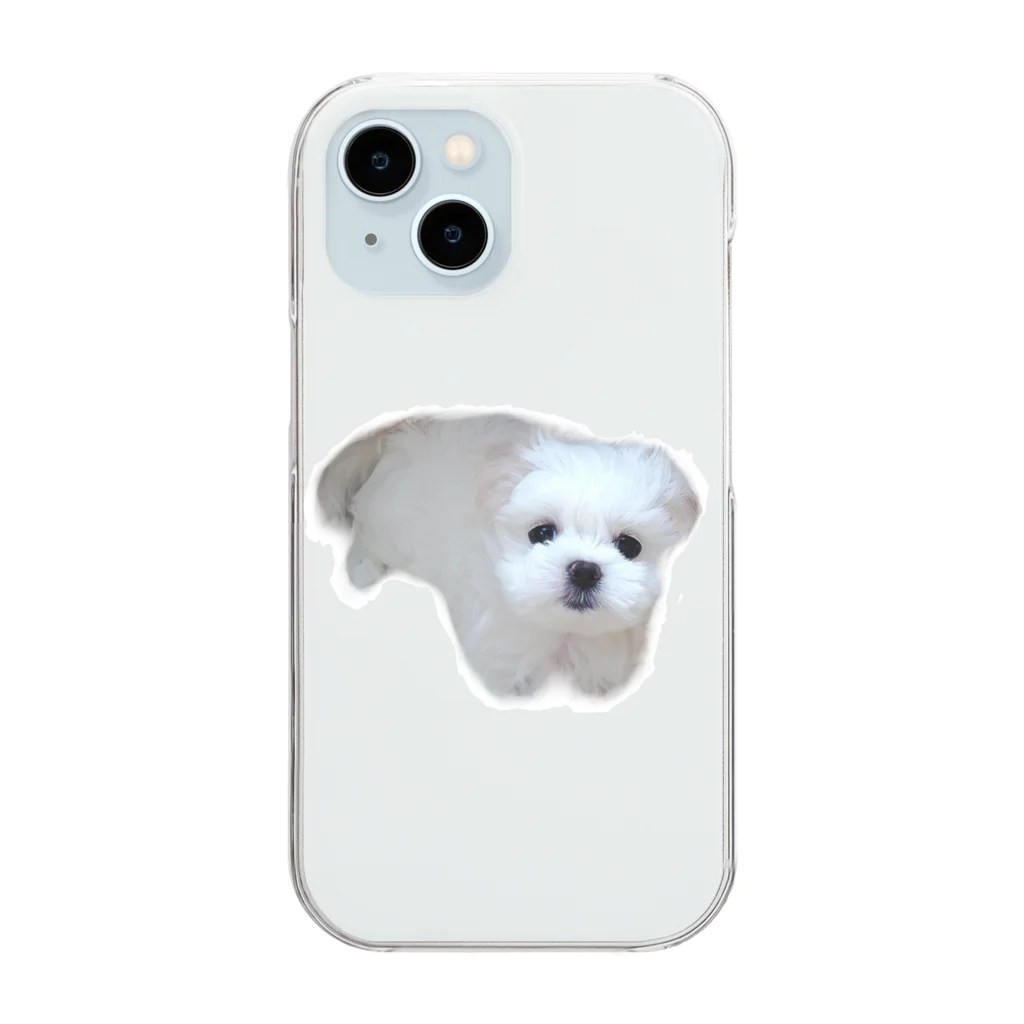 のののののミルクが家族になった日🐶 Clear Smartphone Case