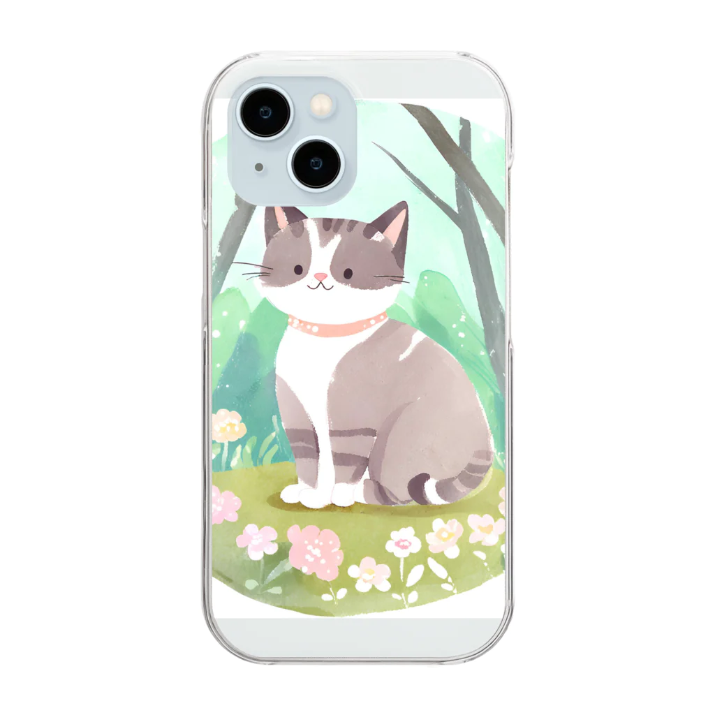 TMRの水彩猫 Clear Smartphone Case