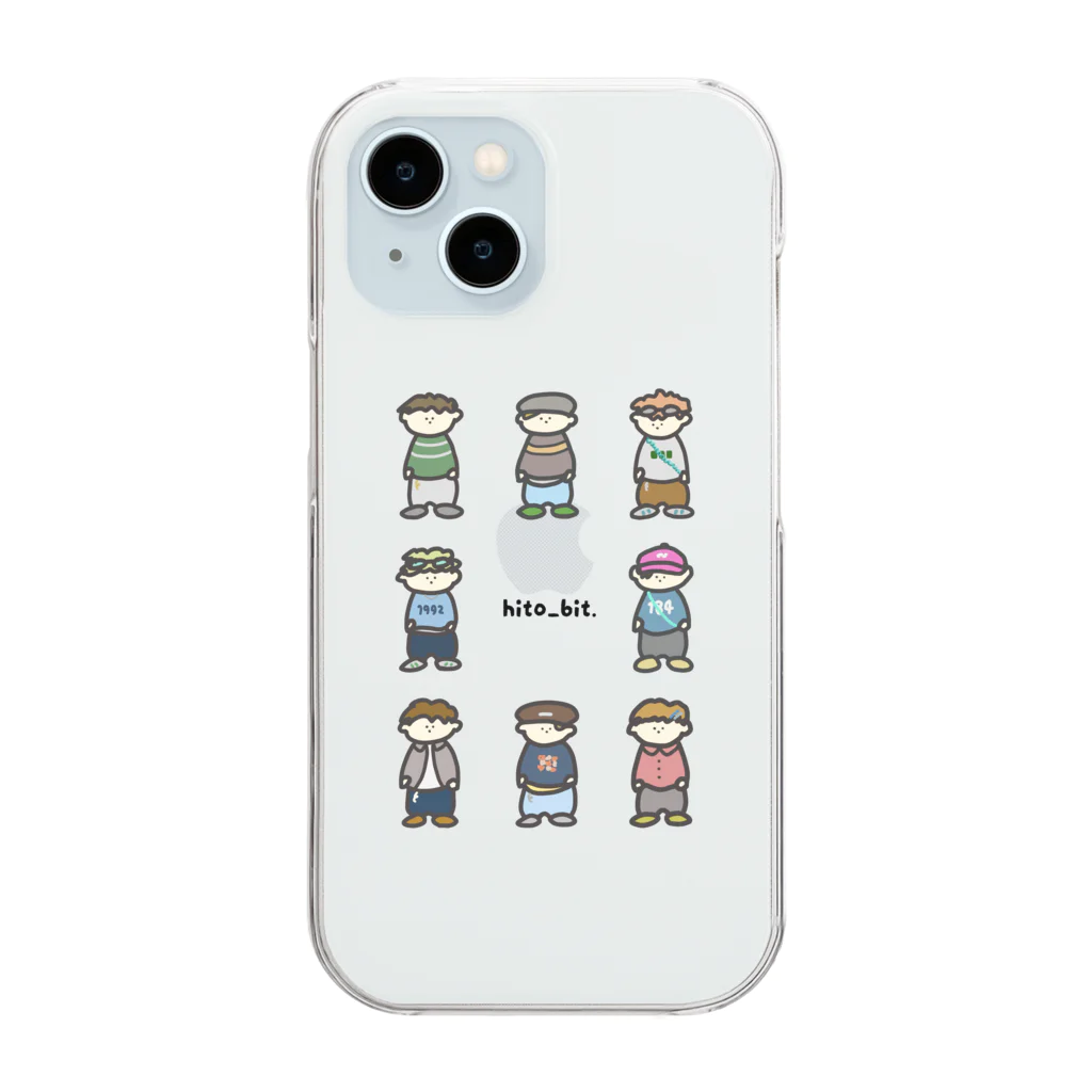 hito_bit.のhito_bit. (集合ver.6) Clear Smartphone Case