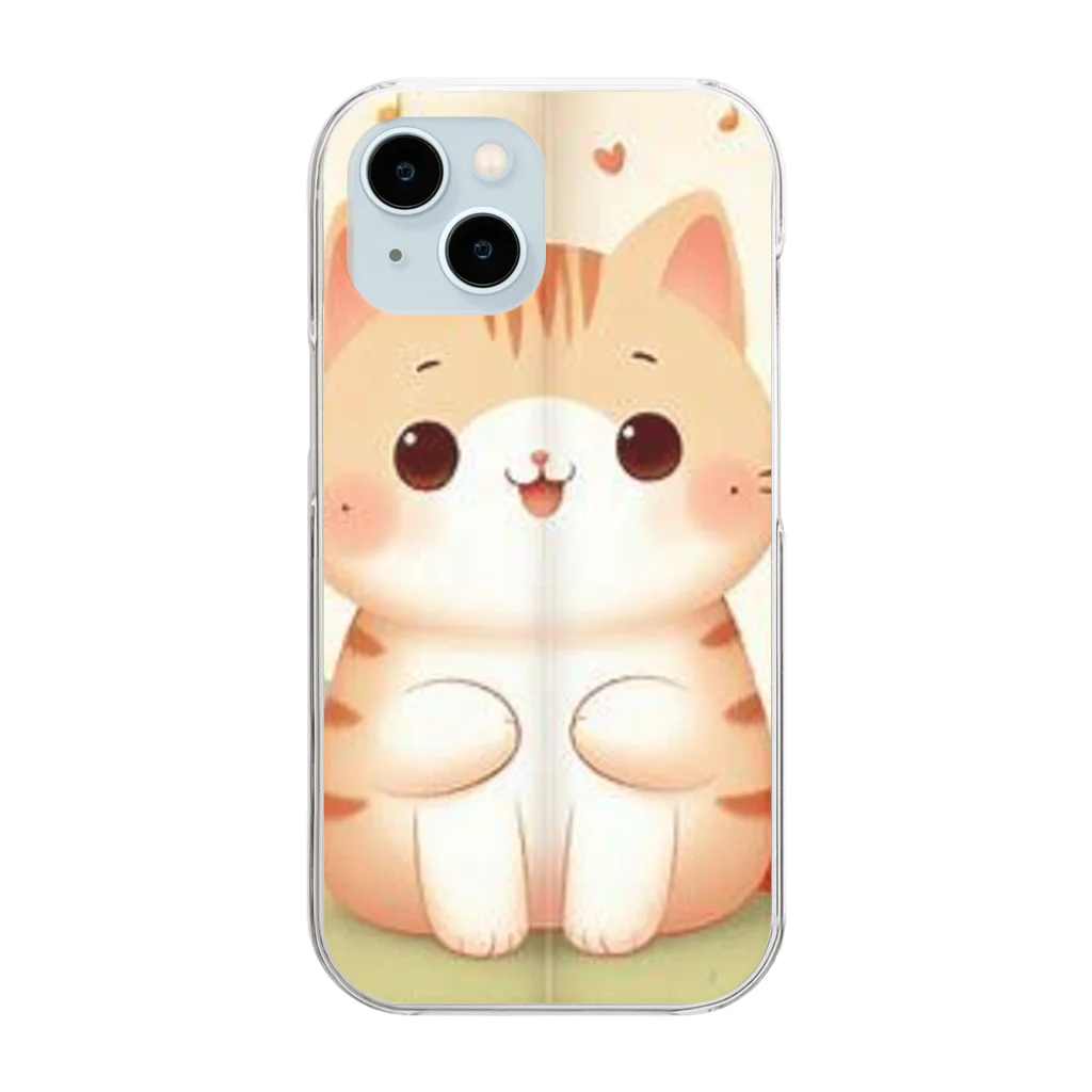 Rパンダ屋の「可愛い猫」グッズ Clear Smartphone Case