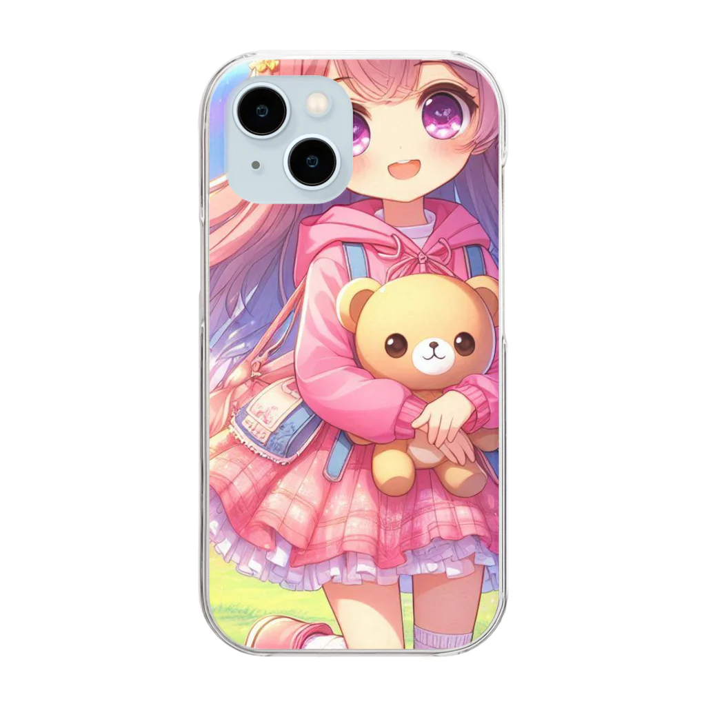 aaammmamのロリ　少女　ピンク髪 Clear Smartphone Case