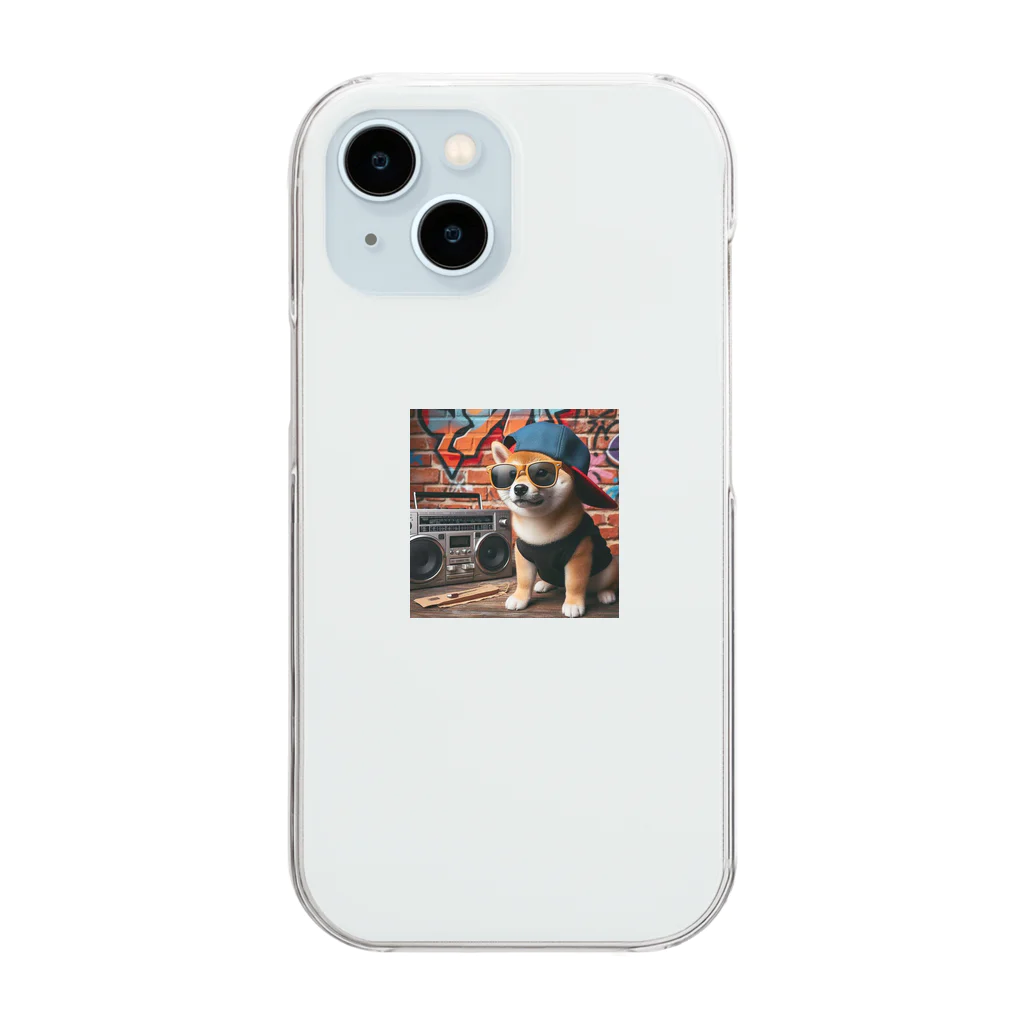 _ilka_の柴犬のヒップホップ Clear Smartphone Case