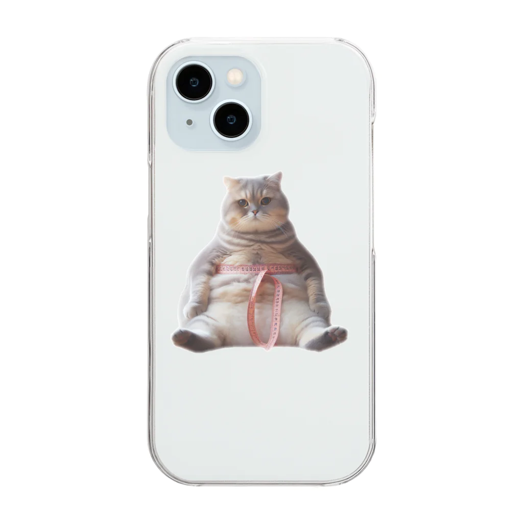 zatto_00のダイエット中の猫 Clear Smartphone Case