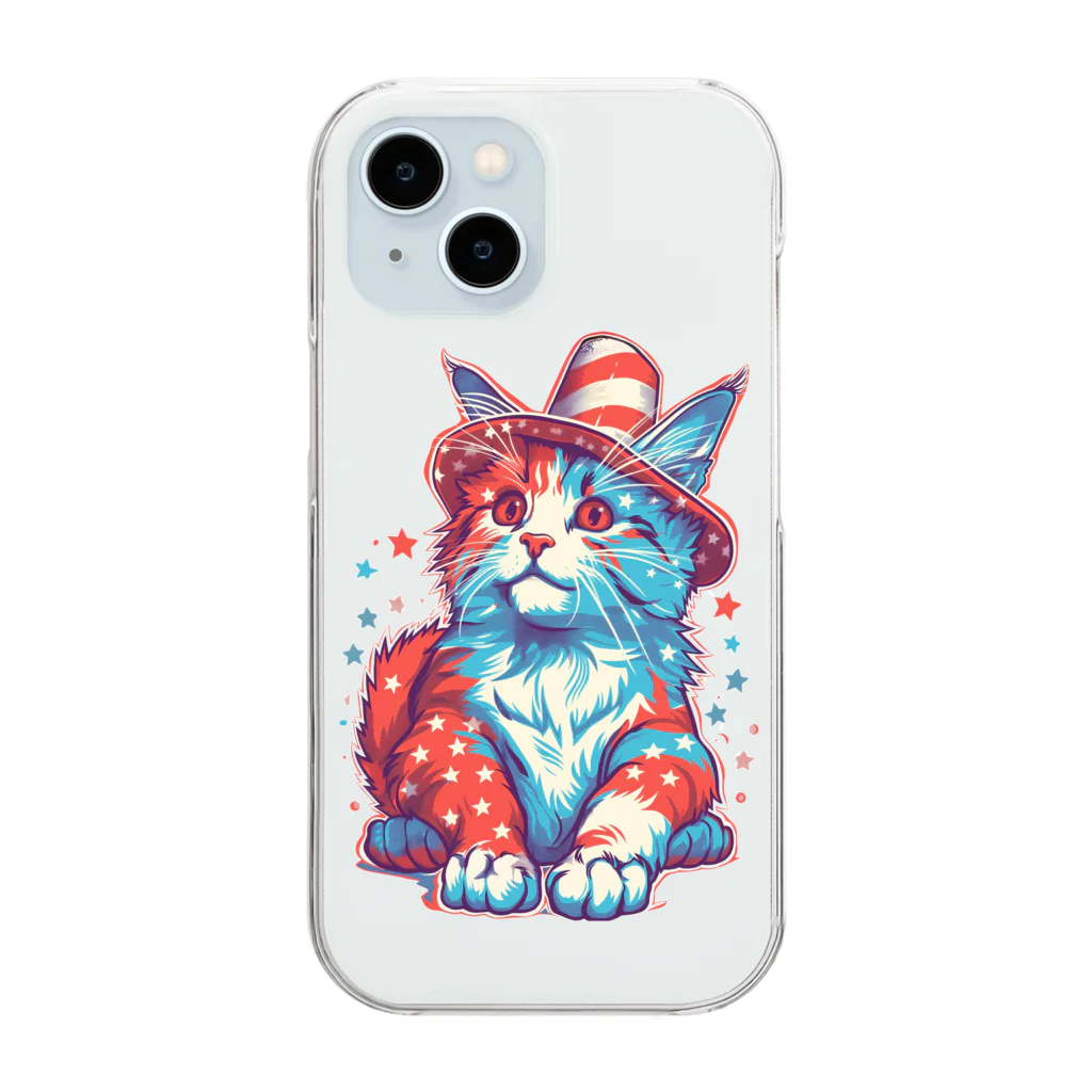 伊藤豊大の猫LOVEアメリカ Clear Smartphone Case