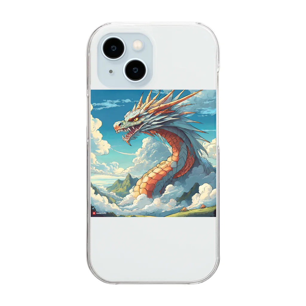 フリーダムの龍神雲 Clear Smartphone Case