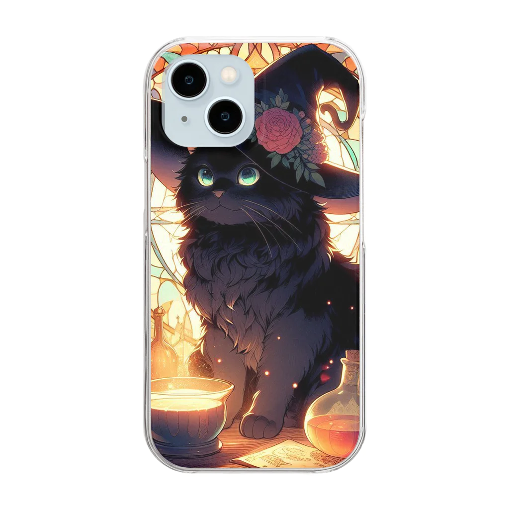 nico251の「魔法使いの黒猫」と呼ばれる不思議な存在 Clear Smartphone Case