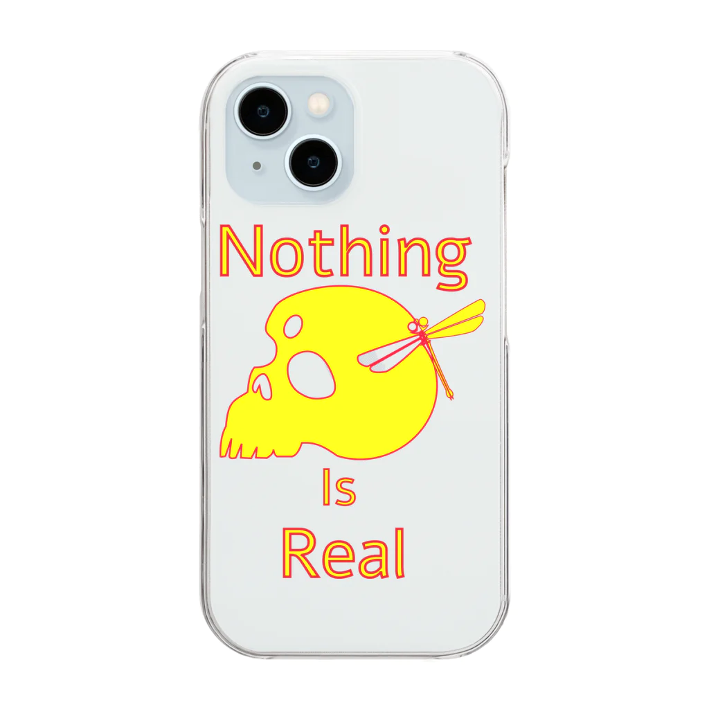 『NG （Niche・Gate）』ニッチゲート-- IN SUZURIのNothing Is Real.（黄色） Clear Smartphone Case