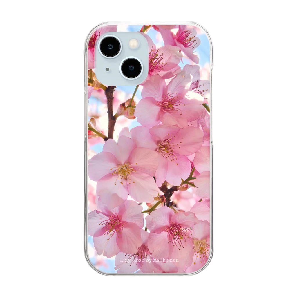 Lidy Rose-リディ ローズ-by女神あすかの青空と河津桜 Clear Smartphone Case