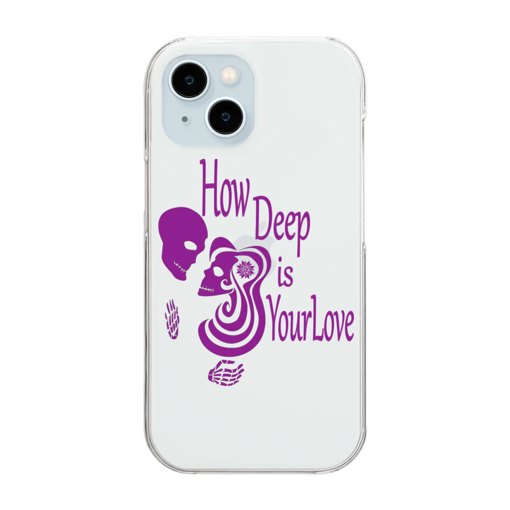 『NG （Niche・Gate）』ニッチゲート-- IN SUZURIのHow Deep Is Your Love(紫)  Clear Smartphone Case