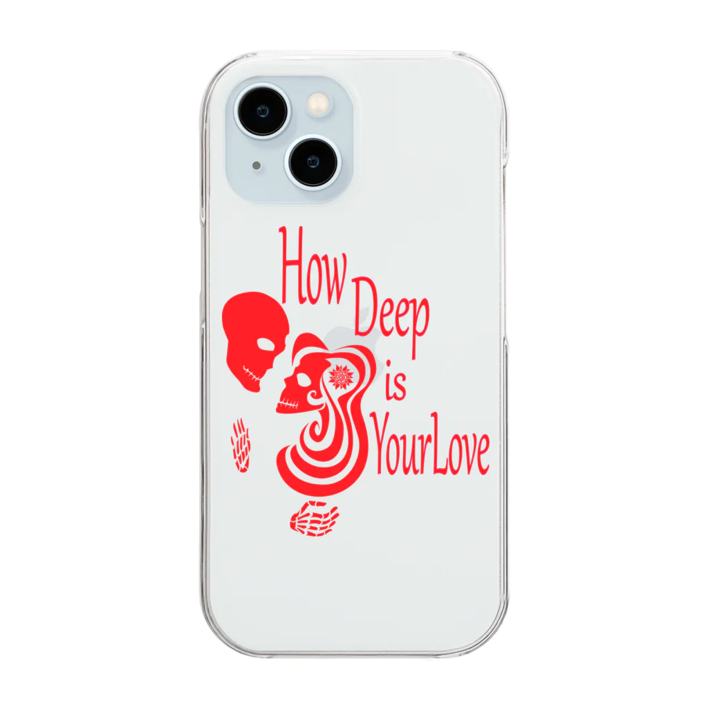 『NG （Niche・Gate）』ニッチゲート-- IN SUZURIのHow Deep Is Your Love（赤） Clear Smartphone Case