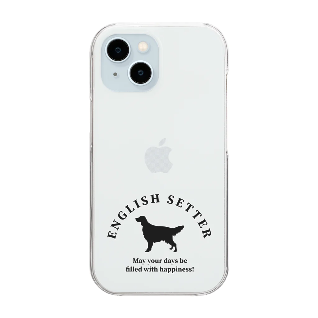 onehappinessのイングリッシュセッター　happiness!　【One:Happiness】 Clear Smartphone Case