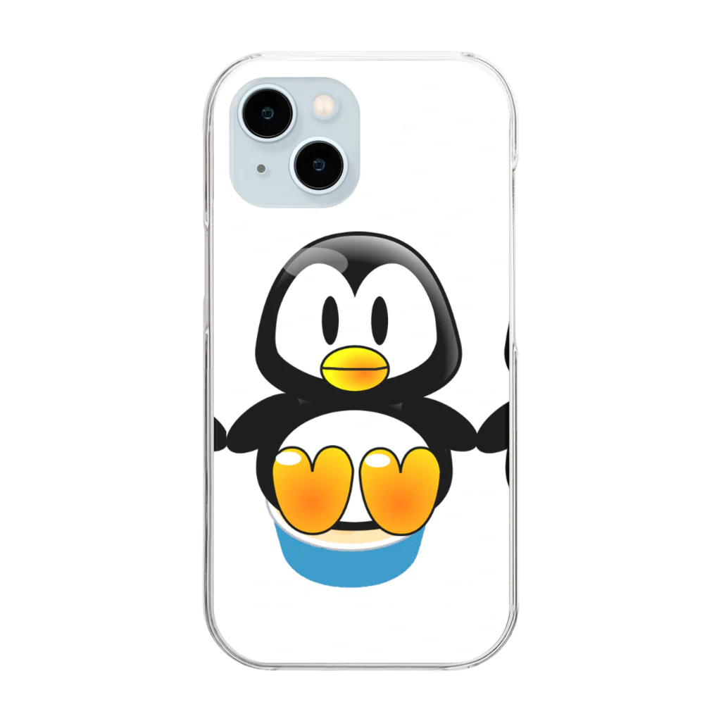 アイモのペンギン3兄弟 Clear Smartphone Case