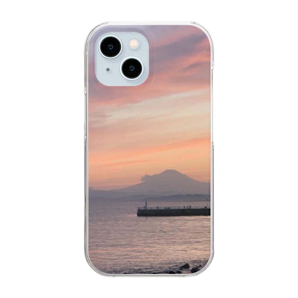 akluan94の夕日 Clear Smartphone Case