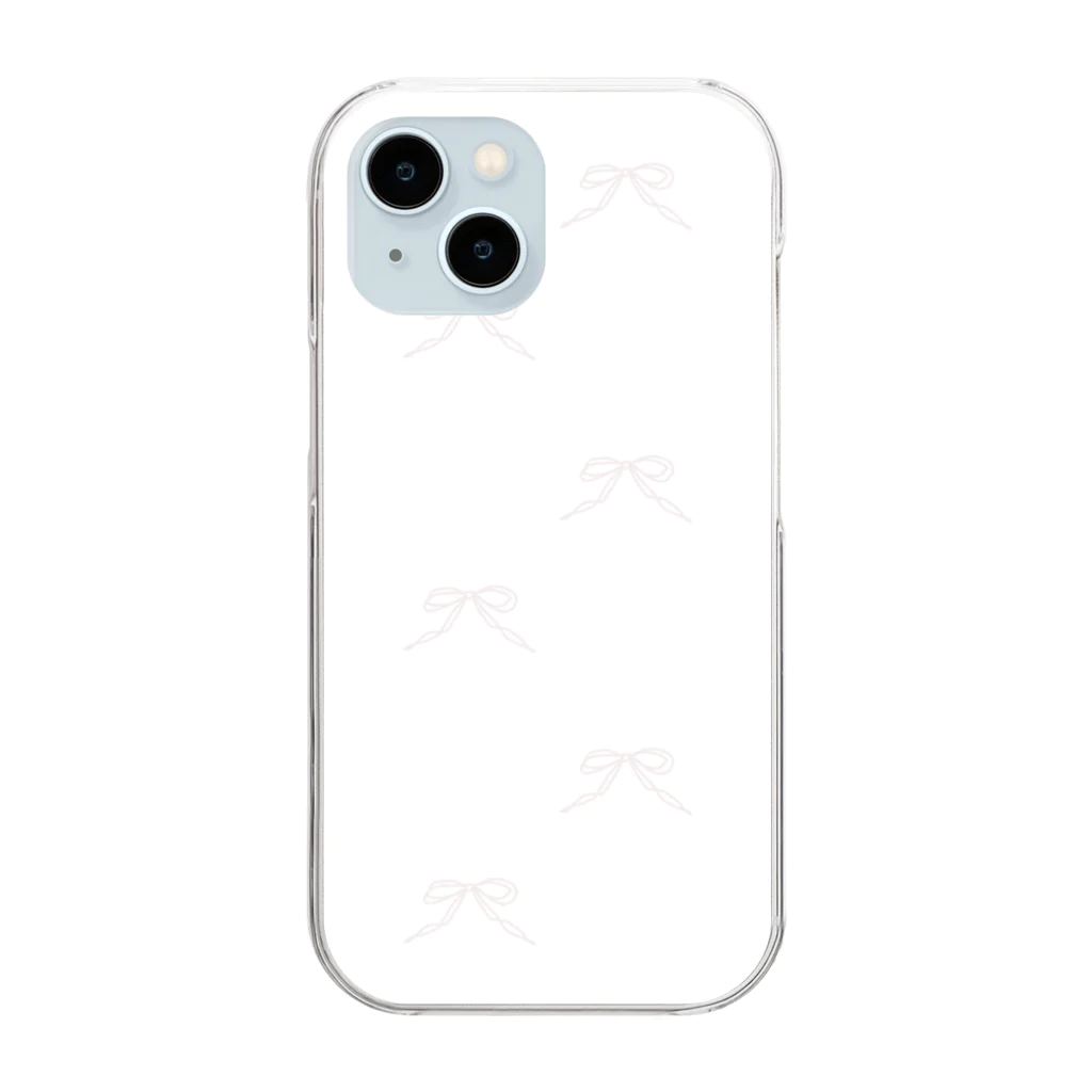 rilybiiの🩰 Balletcore Ribbon pattern . Clear Smartphone Case