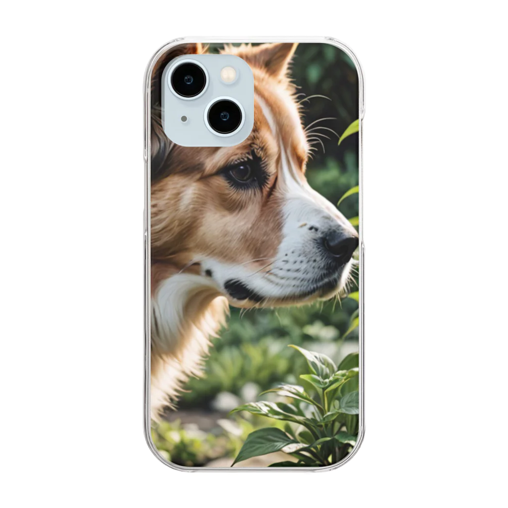 neeeeeeの草と犬 Clear Smartphone Case