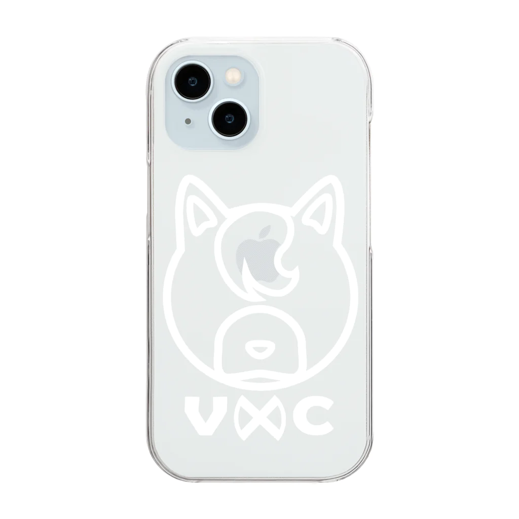 VIRTUAL CROSSのShiba Logo white  Clear Smartphone Case