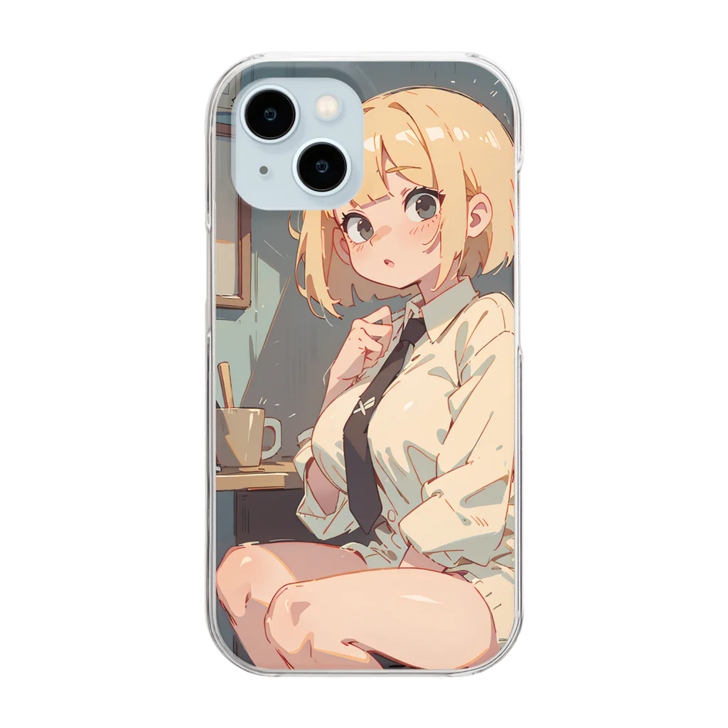 astronomysの金髪の女の子 Clear Smartphone Case