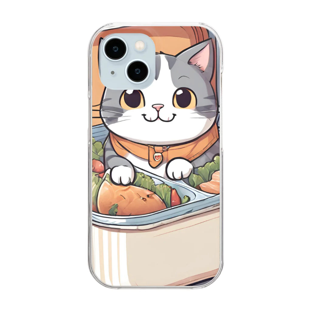 HIROYAN5935のキャットランチボックス Clear Smartphone Case