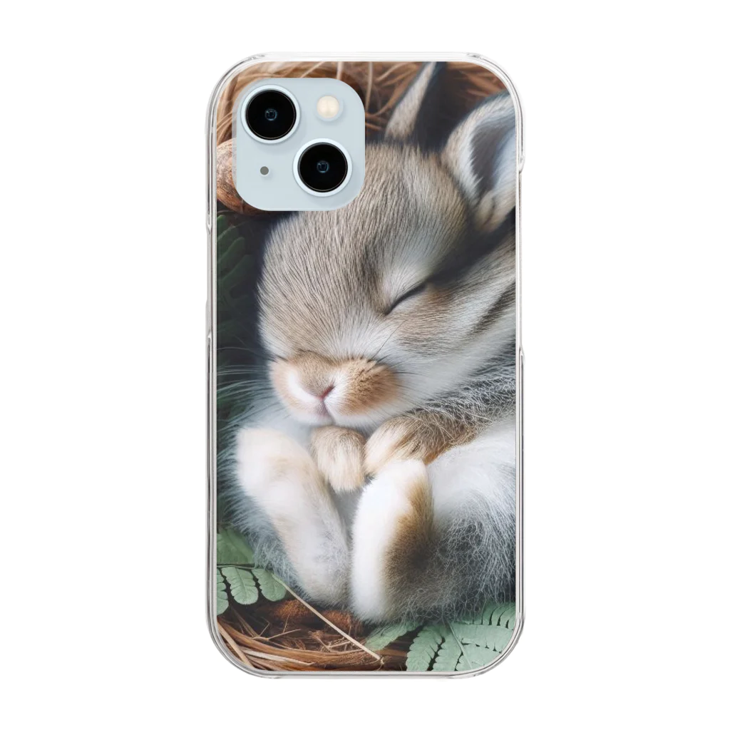 Mana__222のおやすみうさぎちゃん🐰 Clear Smartphone Case