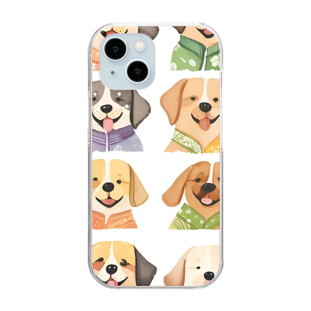 ハワイライフのアロハシャツ犬 Clear Smartphone Case