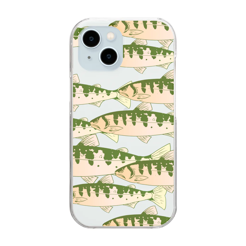 chicodeza by suzuriのヤマメの魚群 Clear Smartphone Case