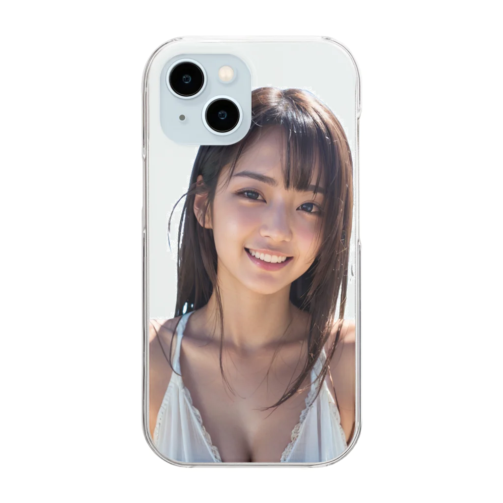 アタオカ1号のAI美少女(リアル水着) Clear Smartphone Case