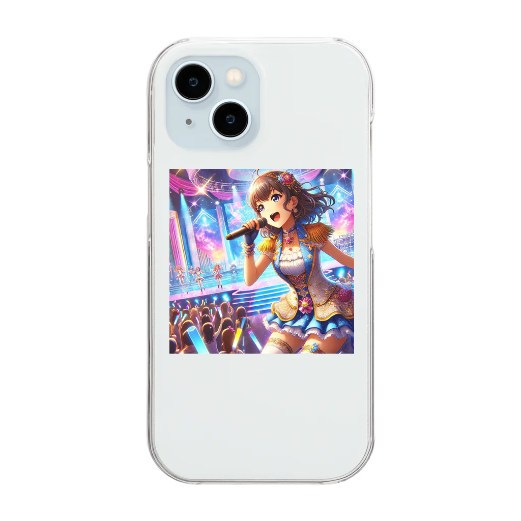 inuneko2004のステージに立つアイドル Clear Smartphone Case