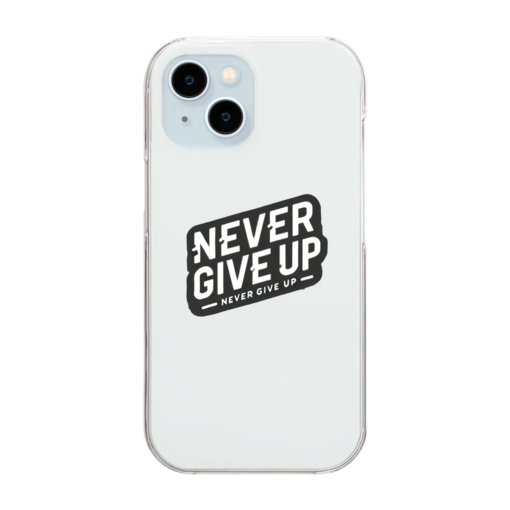 NORI＠fujiyamaのNever Give Up Clear Smartphone Case