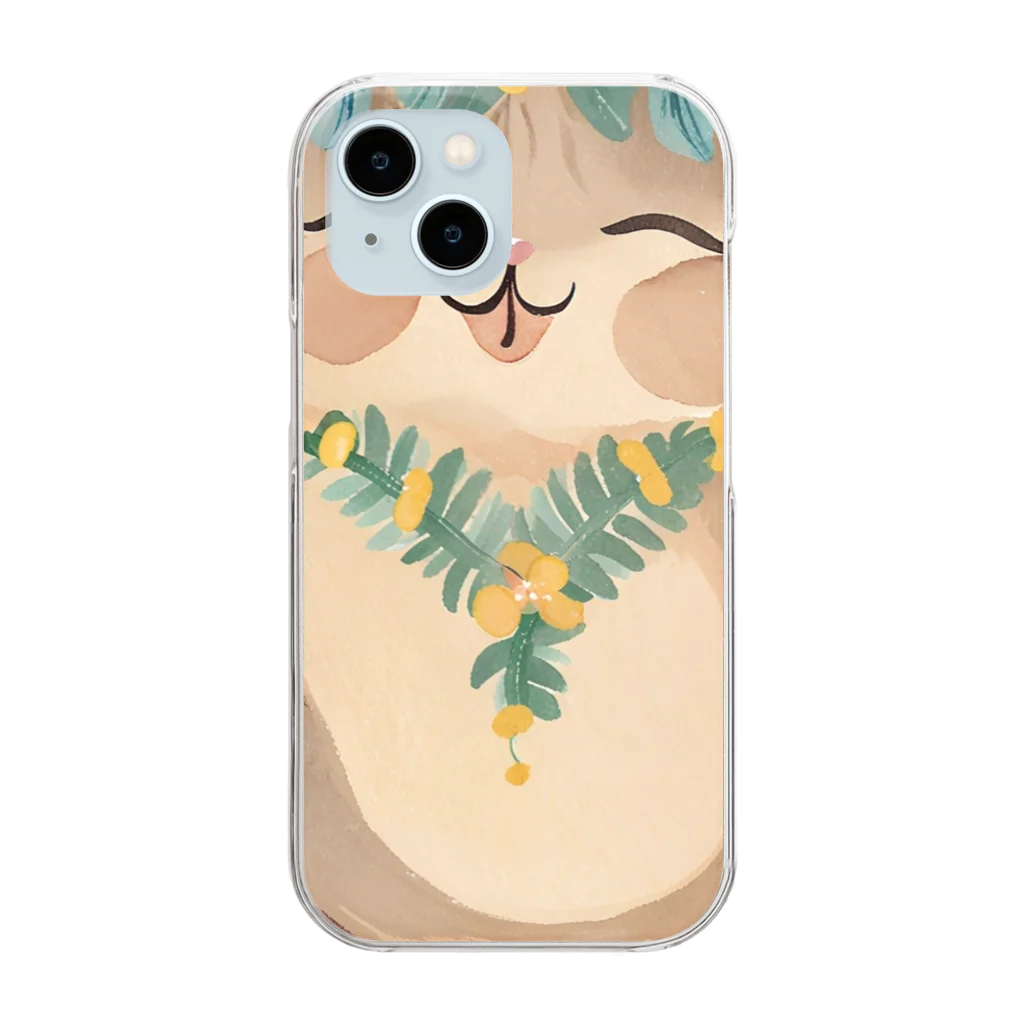 ハワイライフのアロハねこ Clear Smartphone Case