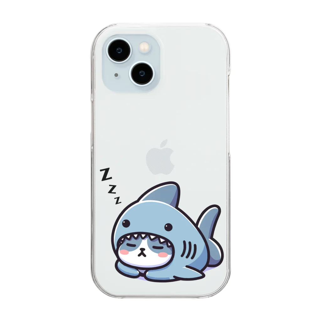 きぐるみあにまるず！のすやすや着ぐるみネコ Clear Smartphone Case