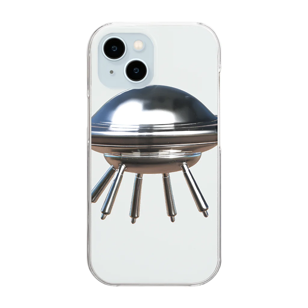 8890のUFO メタル Clear Smartphone Case