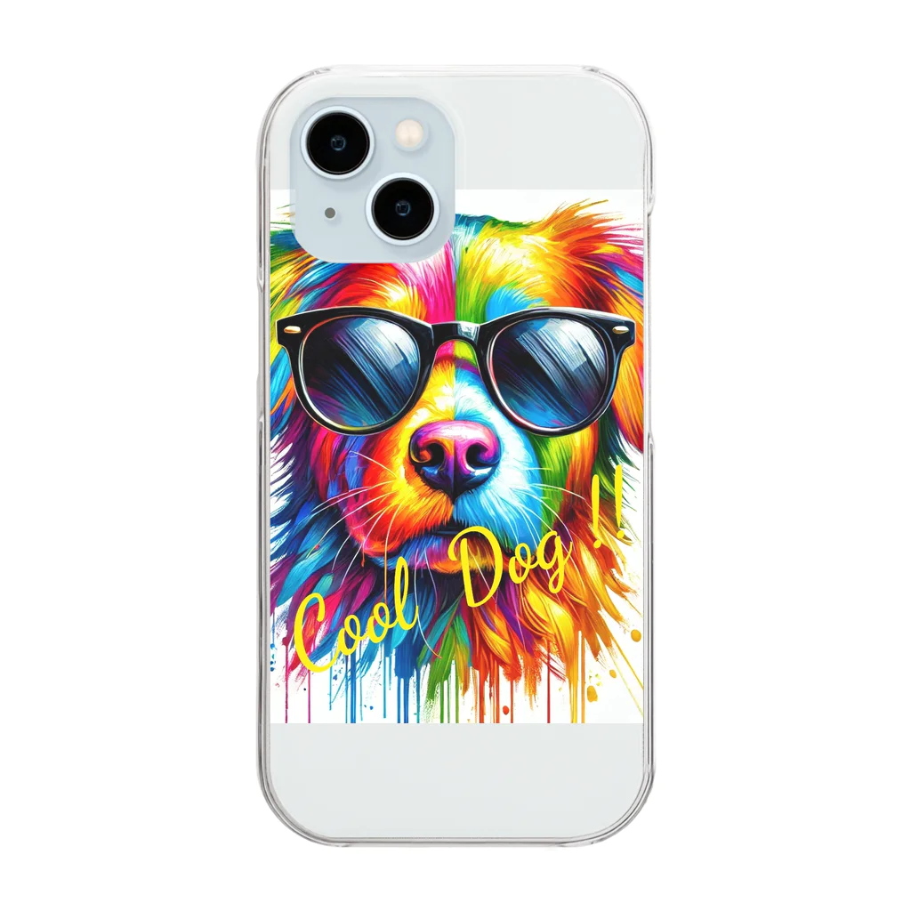 mio_shopのCool Dog !! Clear Smartphone Case