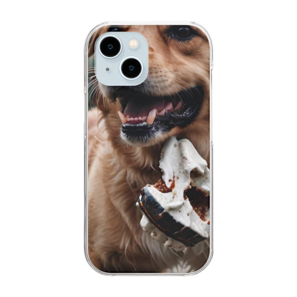 kokin0のかっこいい犬 cool dog Clear Smartphone Case