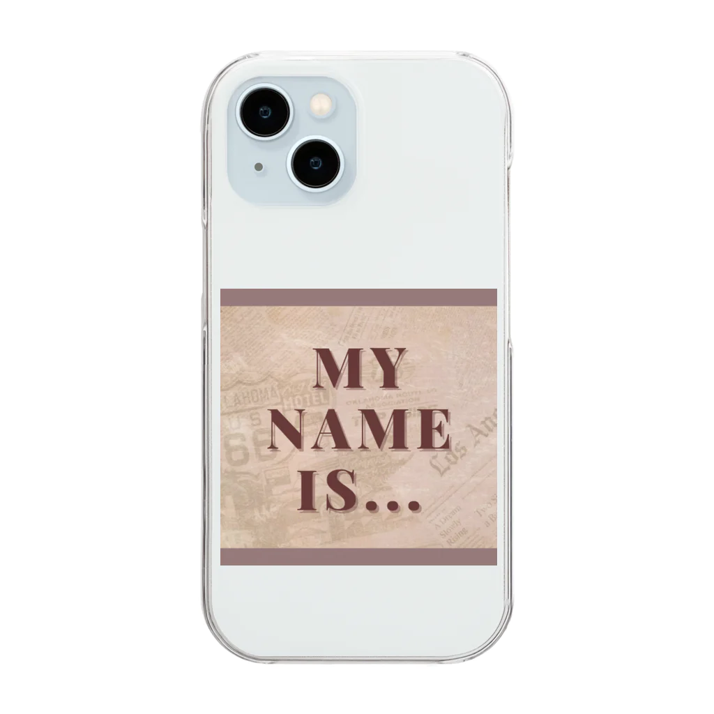 RIKUPANDAのMY NAME IS. . . Clear Smartphone Case