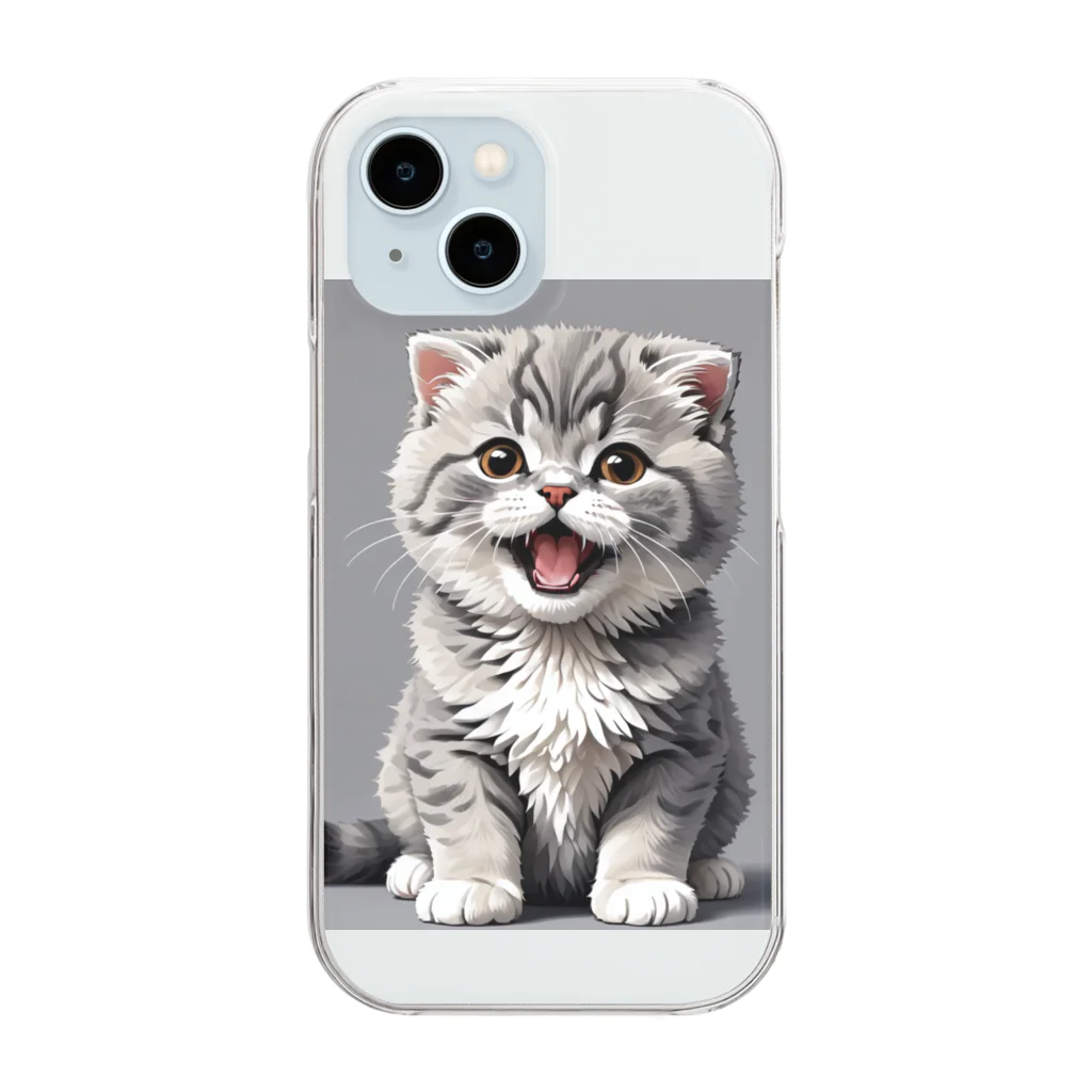 猫は正義♡の甘えん坊な子猫 Clear Smartphone Case