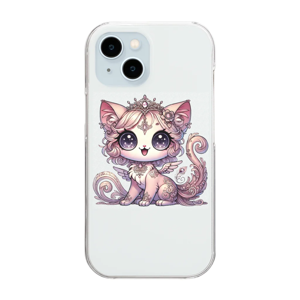 Snow-peaceの幻想のプリンセスキャット Clear Smartphone Case