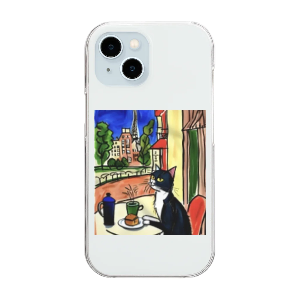 Ppit8のCat in Paris . Clear Smartphone Case