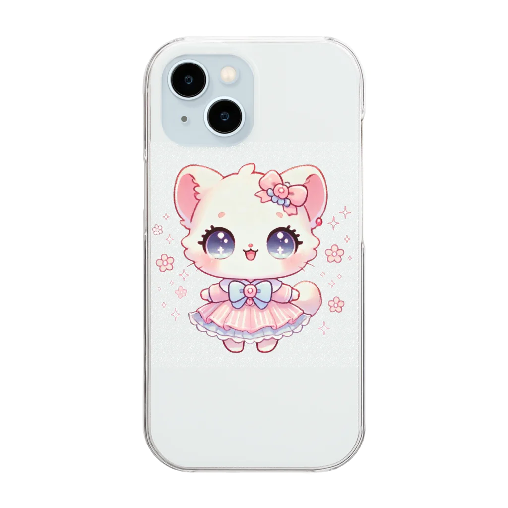 Snow-peaceのかわいいキティの夢見るデザイン Clear Smartphone Case