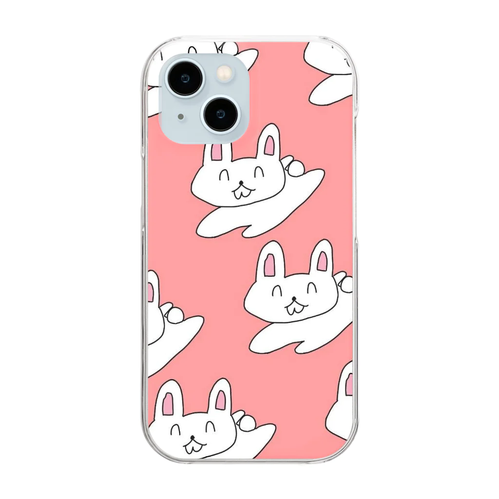 マグロユッケのゆかいなうさぎ Clear Smartphone Case