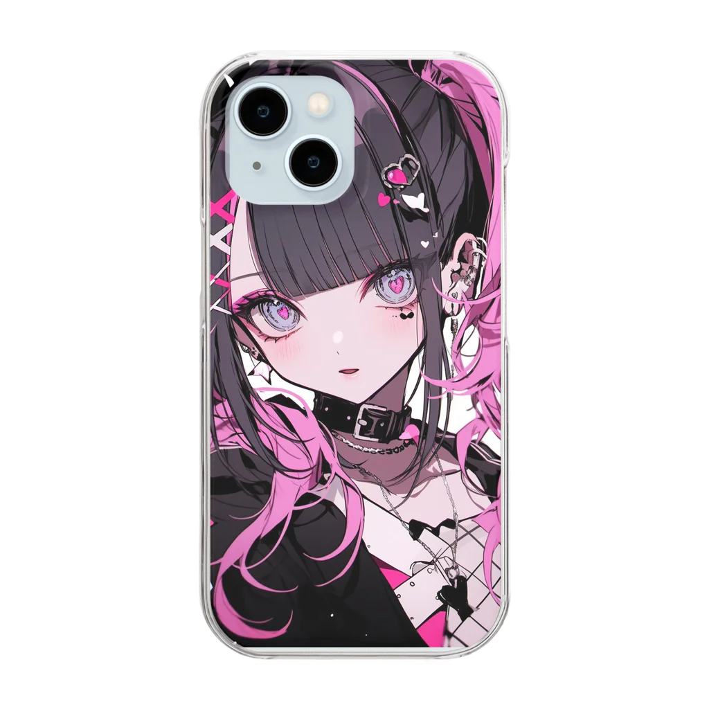 ぴよ♡のピンク髪女の子 Clear Smartphone Case