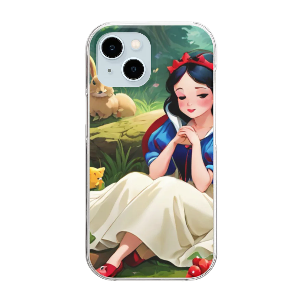 ぴよぴよショップの森の白雪姫 Clear Smartphone Case