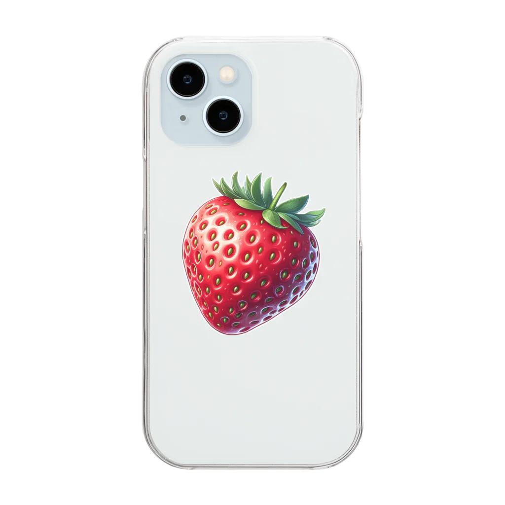 strawberry168のイチゴ柄 Clear Smartphone Case