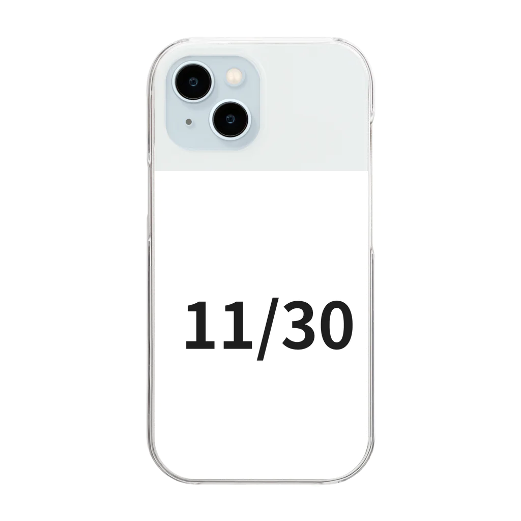 AY-28の日付11/30 バージョン Clear Smartphone Case